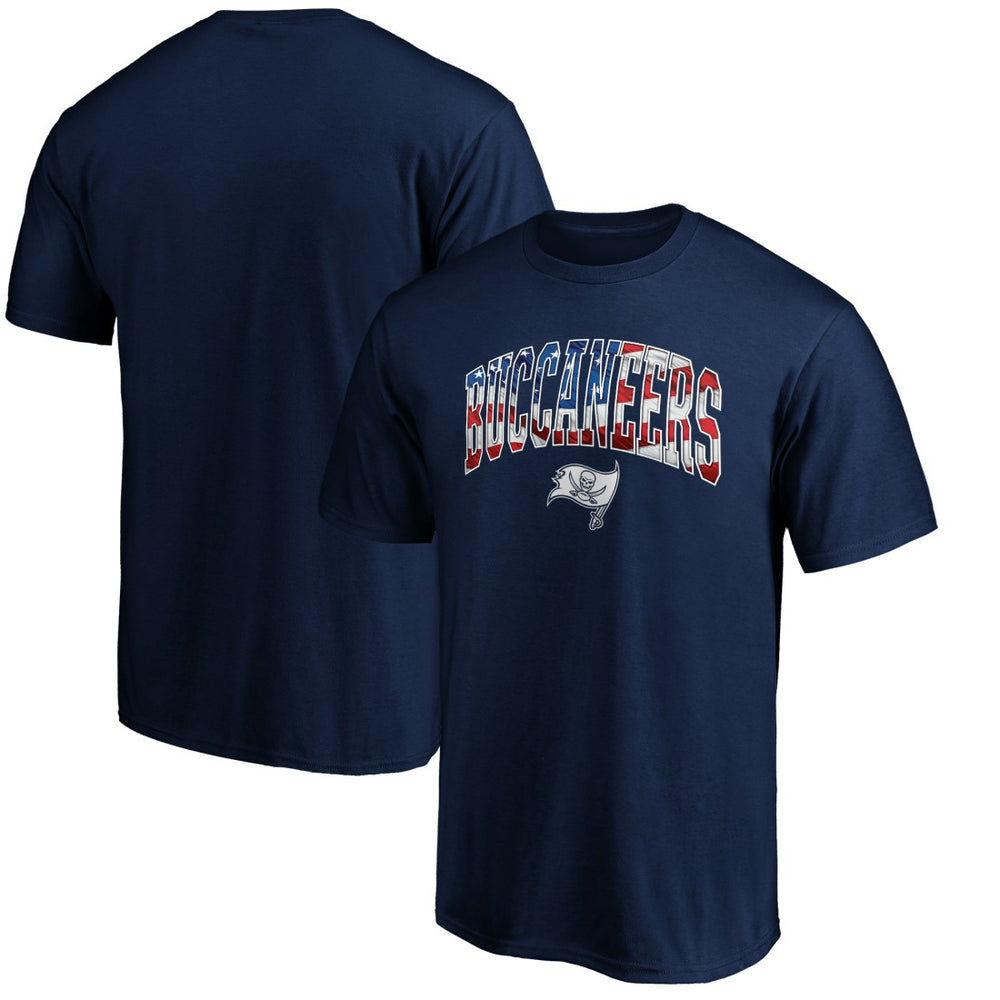 Tampa Bay Buccaneers Banner Wave Logo T-Shirt Navy