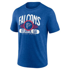 Atlanta Falcons Badge of Honor Tri-Blend T-Shirt Royal