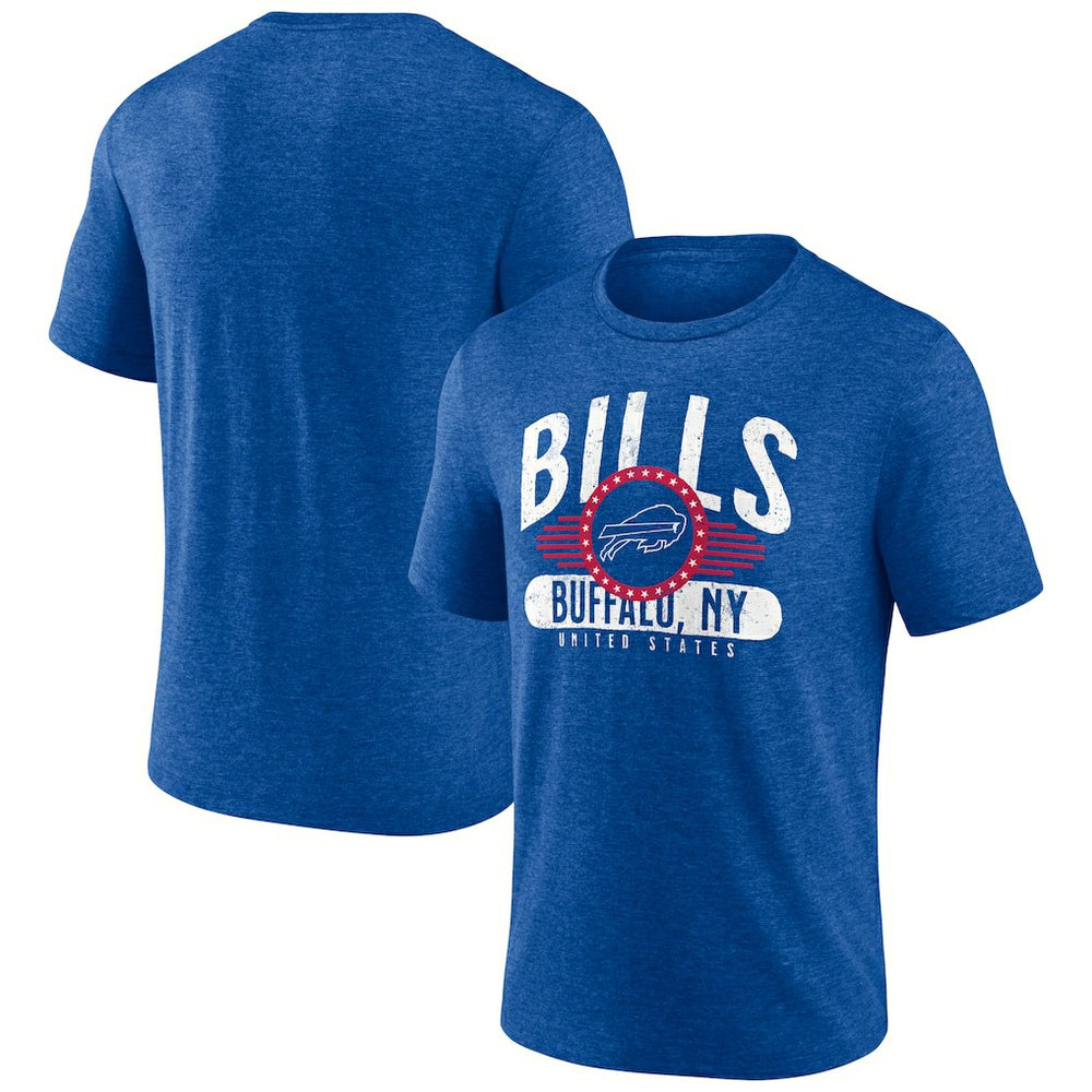 Buffalo Bills Badge of Honor Tri-Blend T-Shirt Royal