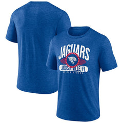 Jacksonville Jaguars Badge of Honor Tri-Blend T-Shirt Royal