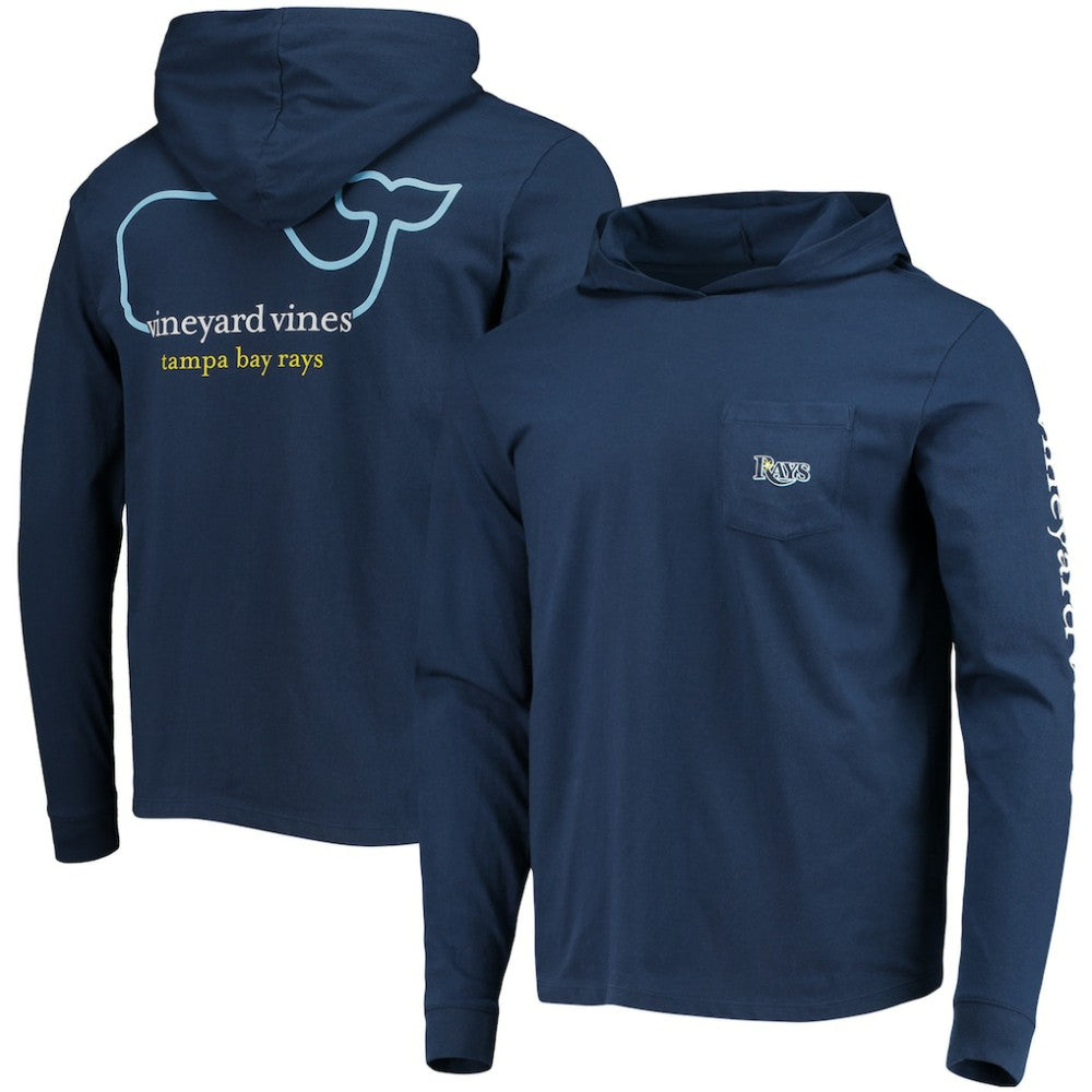 Tampa Bay Rays Vineyard Vines Long Sleeve Hoodie T-Shirt - Navy - MLB Sale