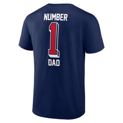 New England Patriots Number One Dad T-Shirt Navy