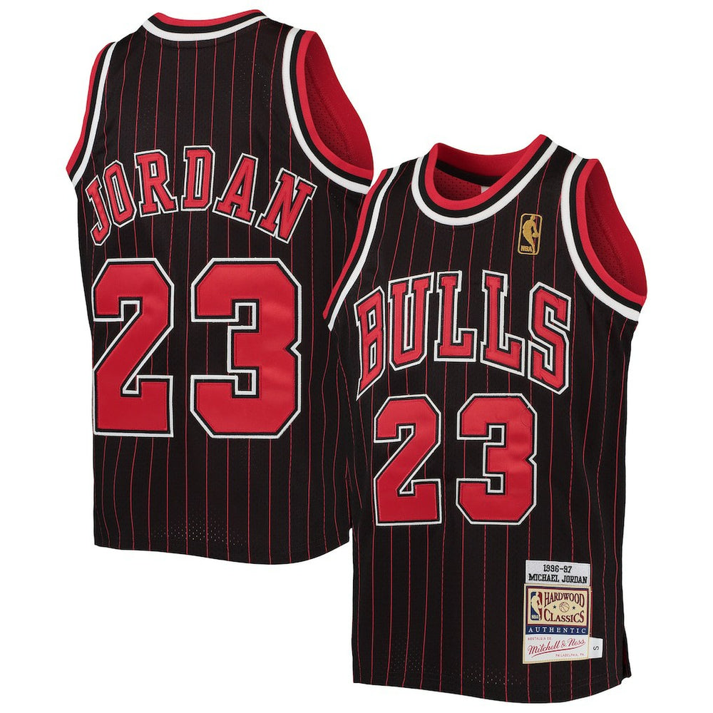 Michael Jordan Chicago Bulls Youth 1996-97 Hardwood Classics Authentic Jersey for sale Black/Red | Mitchell & Ness Lifestyle