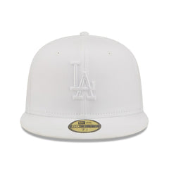 Los Angeles Dodgers New Era White on White 59FIFTY Fitted Hat - New Era Lifestyle