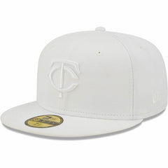 Minnesota Twins New Era White on White 59FIFTY Fitted Hat - New Era Sale