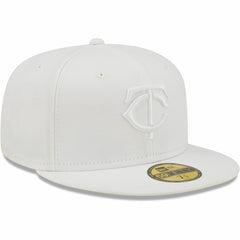Minnesota Twins New Era White on White 59FIFTY Fitted Hat - New Era Sale