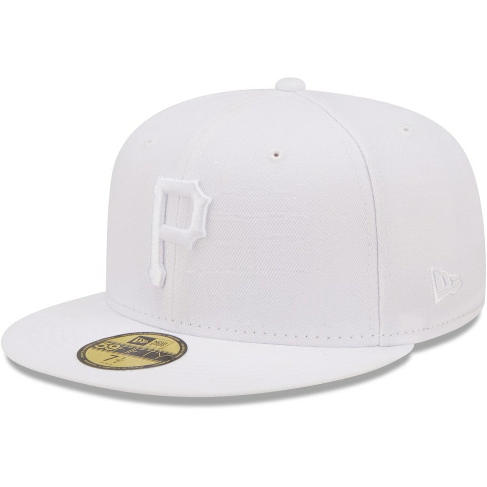 Pittsburgh Pirates New Era White on White 59FIFTY Fitted Hat - New Era Online