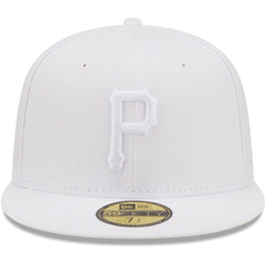 Pittsburgh Pirates New Era White on White 59FIFTY Fitted Hat - New Era Online