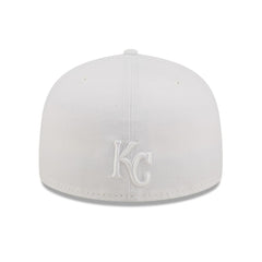 Kansas City Royals New Era White on White 59FIFTY Fitted Hat - New Era Lifestyle