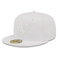 Athletics New Era White on White 59FIFTY Fitted Hat - New Era Sale