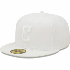 Cleveland Guardians New Era White on White 59FIFTY Fitted Hat - New Era Sale