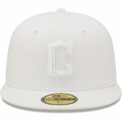 Cleveland Guardians New Era White on White 59FIFTY Fitted Hat - New Era Sale