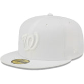Washington Nationals New Era White on White 59FIFTY Fitted Hat - New Era Online