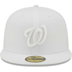 Washington Nationals New Era White on White 59FIFTY Fitted Hat - New Era Online