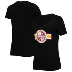 Washington Commanders New Era Women's V-Neck T-Shirt Black