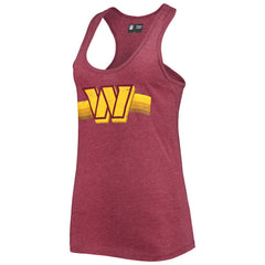 Washington Commanders New Era Women's Scoop Neck Racerback Tank Top Burgundy