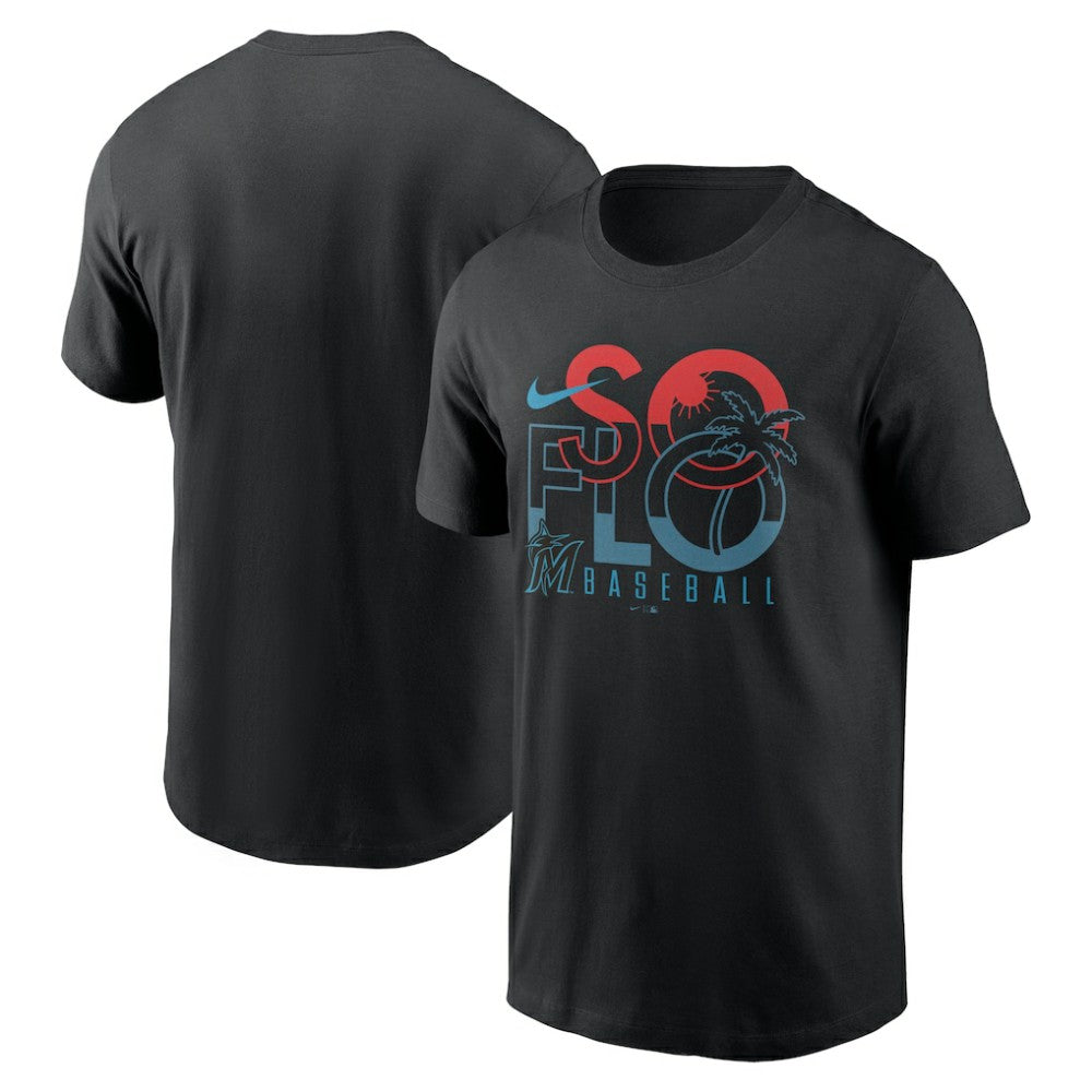 Miami Marlins Nike So Flo Local Team T-Shirt - Black - Nike Lifestyle