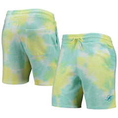 Miami Dolphins New Era Tie-Dye Shorts White