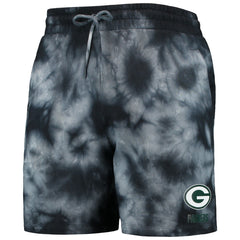 Green Bay Packers New Era Tie-Dye Shorts Black