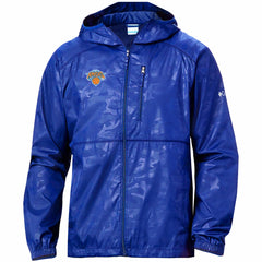 New York Knicks Camo Flash Forward Full-Zip Windbreaker Jacket Blue | Columbia US