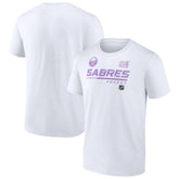 Buffalo Sabres NHL Hockey Fights Cancer T-Shirt - White - NHL 4751699