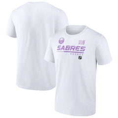 Buffalo Sabres NHL Hockey Fights Cancer T-Shirt - White - NHL 4751699