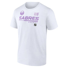 Buffalo Sabres NHL Hockey Fights Cancer T-Shirt - White - NHL 4751699