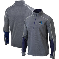 Dallas Mavericks Omni-Wick Shotgun 2.0 Quarter-Zip Pullover Top for sale Heathered Gray/Navy | Columbia online