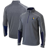 Indiana Pacers Omni-Wick Shotgun 2.0 Quarter-Zip Pullover Top Heathered Gray/Navy | Columbia Lifestyle