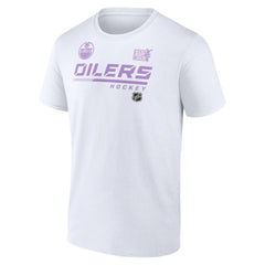 Edmonton Oilers NHL Hockey Fights Cancer T-Shirt - White - NHL 4751715