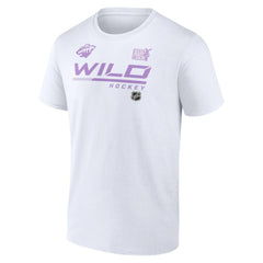 Minnesota Wild NHL Hockey Fights Cancer T-Shirt - White - NHL 4751721