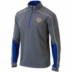New York Knicks Omni-Wick Shotgun 2.0 Quarter-Zip Pullover Top Heathered Gray/Blue | Columbia online
