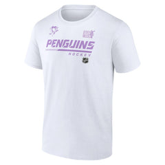 Pittsburgh Penguins NHL Hockey Fights Cancer T-Shirt - White - NHL 4751736