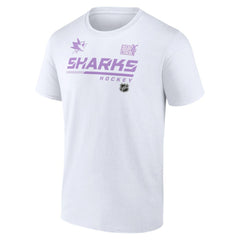 San Jose Sharks NHL Hockey Fights Cancer T-Shirt - White - NHL 4751738