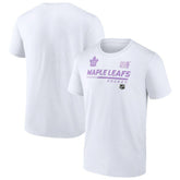 Toronto Maple Leafs NHL Hockey Fights Cancer T-Shirt - White - NHL 4751744
