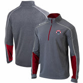 Washington Wizards Omni-Wick Shotgun 2.0 Quarter-Zip Pullover Top Heathered Gray/Red | Columbia Lifestyle