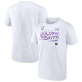 Vegas Golden Knights NHL Hockey Fights Cancer T-Shirt - White - NHL 4751747