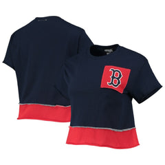 Boston Red Sox Refried Apparel Women's Cropped T-Shirt - Navy - MLB Online