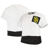 San Diego Padres Refried Apparel Women's Cropped T-Shirt - Gray - MLB Sale