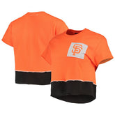 San Francisco Giants Refried Apparel Women's Cropped T-Shirt - Orange - MLB Sale