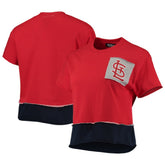 St. Louis Cardinals Refried Apparel Women's Cropped T-Shirt - Red - MLB Lifestyle