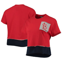 St. Louis Cardinals Refried Apparel Women's Cropped T-Shirt - Red - MLB Lifestyle
