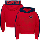 Washington Capitals Girls Youth Record Setter Pullover Hoodie - Red - NHL 4753066