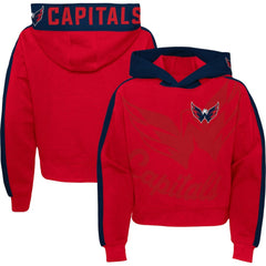 Washington Capitals Girls Youth Record Setter Pullover Hoodie - Red - NHL 4753066