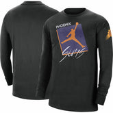 Phoenix Suns Jordan Brand Courtside Max 90 Vintage Wash Statement Edition Long Sleeve T-Shirt Black