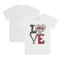 Arizona Diamondbacks Tiny Turnip Youth Baseball Love T-Shirt - White - MLB Lifestyle