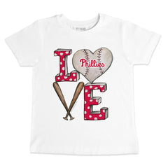 Philadelphia Phillies Tiny Turnip Youth Baseball Love T-Shirt - White - MLB Sale