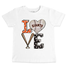 San Francisco Giants Tiny Turnip Youth Baseball Love T-Shirt - White - MLB Sale