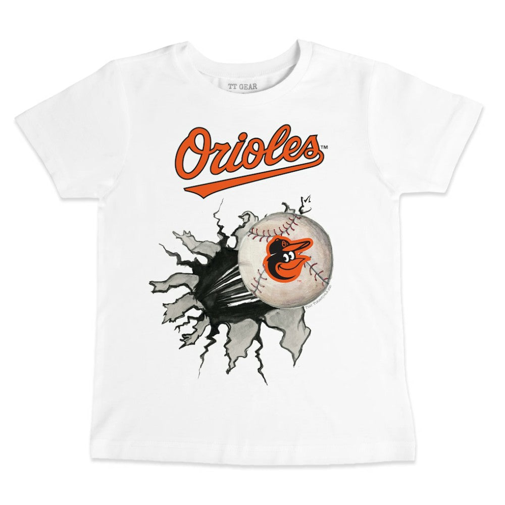 Baltimore Orioles Tiny Turnip Youth Baseball Tear T-Shirt - White - MLB Sale