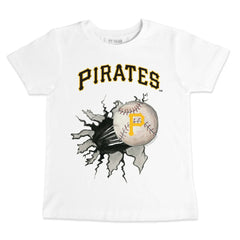 Pittsburgh Pirates Tiny Turnip Youth Baseball Tear T-Shirt - White - MLB on Sale